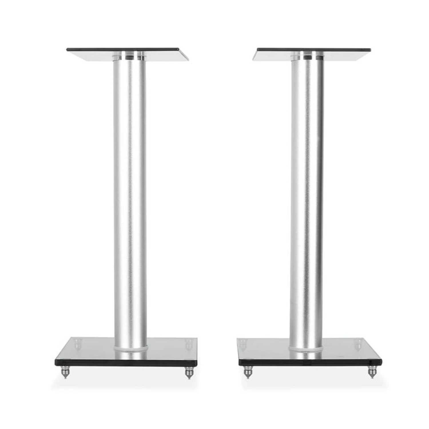 BS58 Design Boxen-Paar Lautsprecher Ständer Glas Aluminium 2 BS58 Design Boxen-Paar Lautsprecher Ständer Glas Aluminium – Bild 2