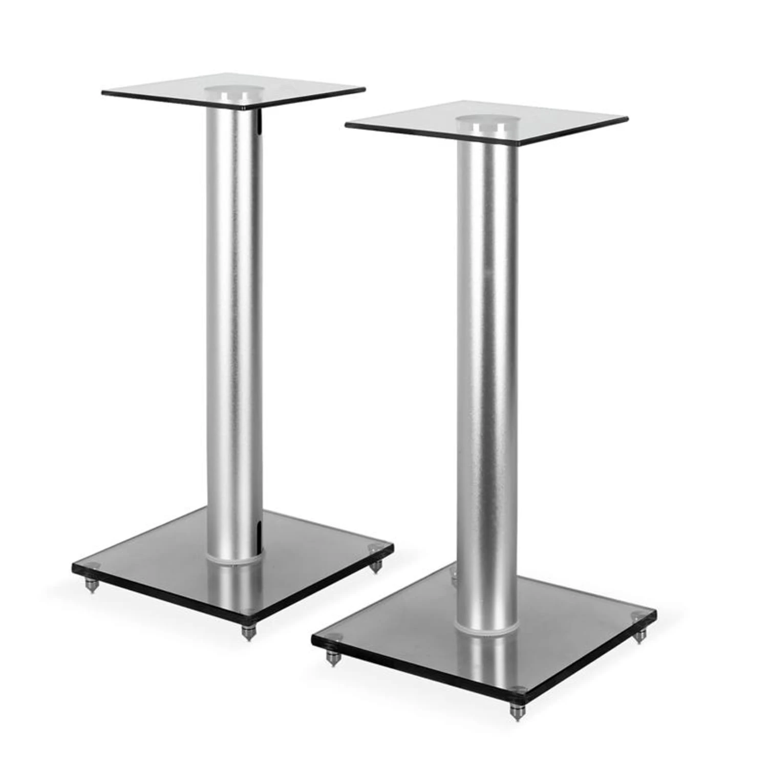 BS58 Design Boxen-Paar Lautsprecher Ständer Glas Aluminium 4 BS58 Design Boxen-Paar Lautsprecher Ständer Glas Aluminium – Bild 4