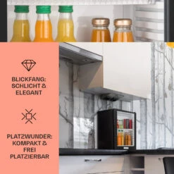 MKS-12 Minibar 24 Liter Klasse E Schwarz Glas 0dB -Outdoor Grills Verkaufsgeschäft 10005439 DE 0003 usp