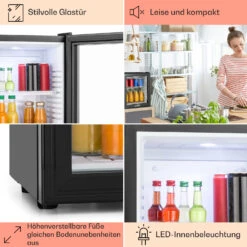 MKS-13 Minibar Mini-Kühlschrank 3 Temperaturen 30L 23 DB Glastür -Outdoor Grills Verkaufsgeschäft 10005440 DE 0005 usp