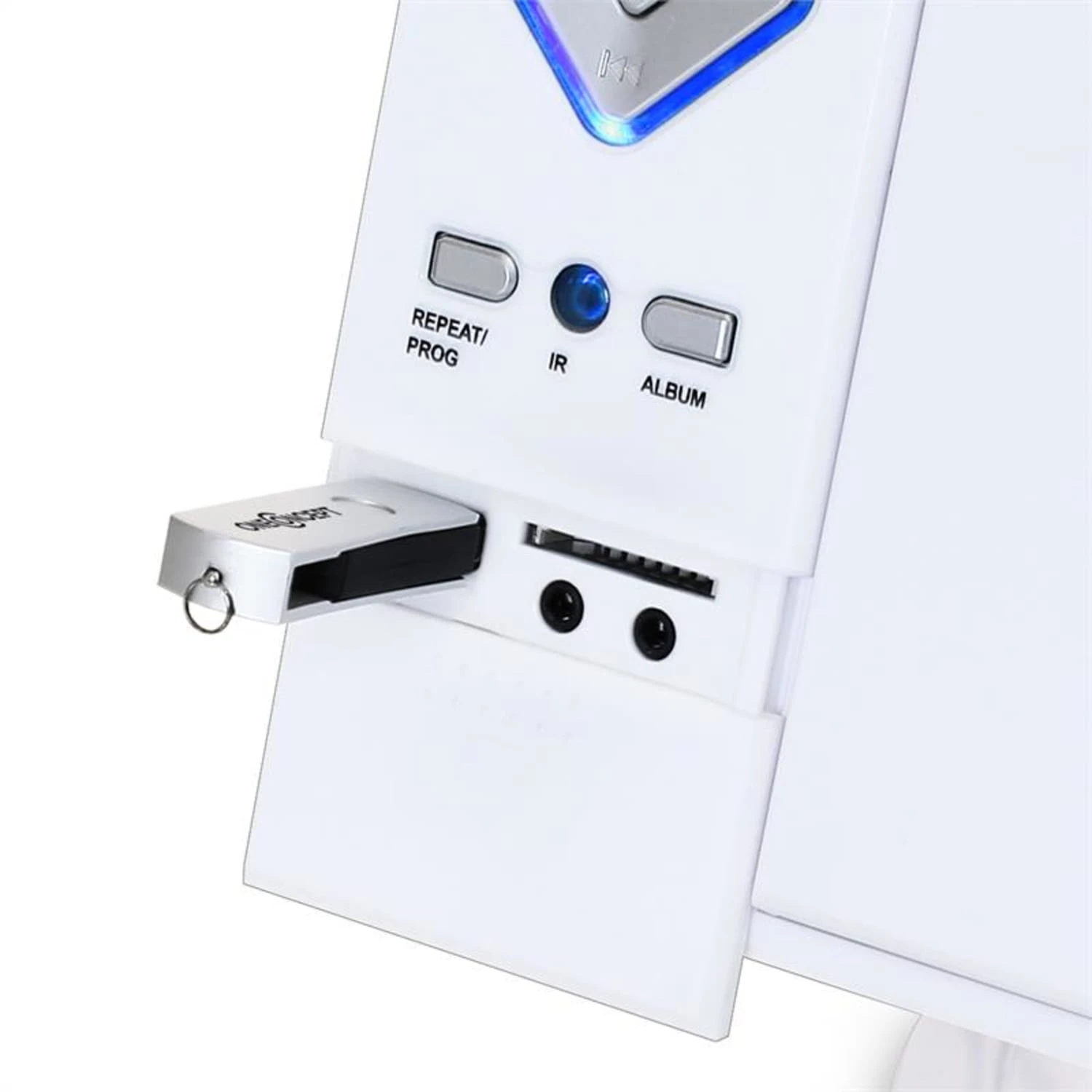 V-12 Stereoanlage MP3-CD-Player USB SD AUX Weiß 3 V-12 Stereoanlage MP3-CD-Player USB SD AUX Weiß – Bild 3
