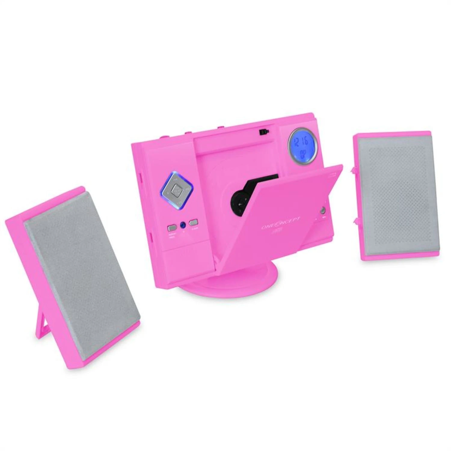 V-12 Stereoanlage USB SD CD MP3 AUX UKW Pink 7 V-12 Stereoanlage USB SD CD MP3 AUX UKW Pink – Bild 7