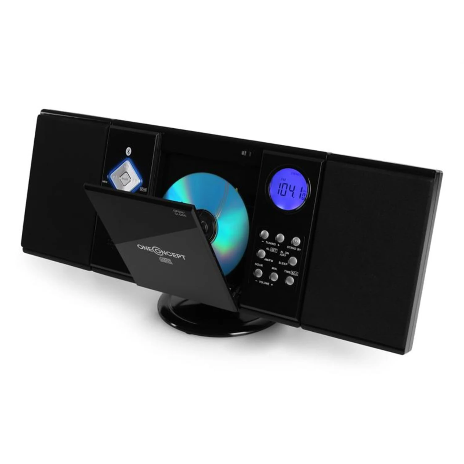 V-12-BT Bluetooth-Stereoanlage USB SD CD MP3 AUX UKW Schwarz 3 V-12-BT Bluetooth-Stereoanlage USB SD CD MP3 AUX UKW Schwarz – Bild 3