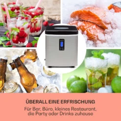 Mr. Black-Frost Eismaschine 150W Edelstahl Schwarz 15kg -Outdoor Grills Verkaufsgeschäft 10020109 de 0003 usp