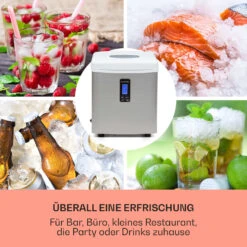 Mr. Silver-Frost Eismaschine 150W Edelstahl Weiß 15kg -Outdoor Grills Verkaufsgeschäft 10020110 de 0003 usp