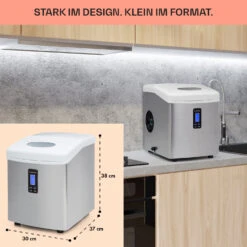 Mr. Silver-Frost Eismaschine 150W Edelstahl Weiß 15kg -Outdoor Grills Verkaufsgeschäft 10020110 de 0006 usp