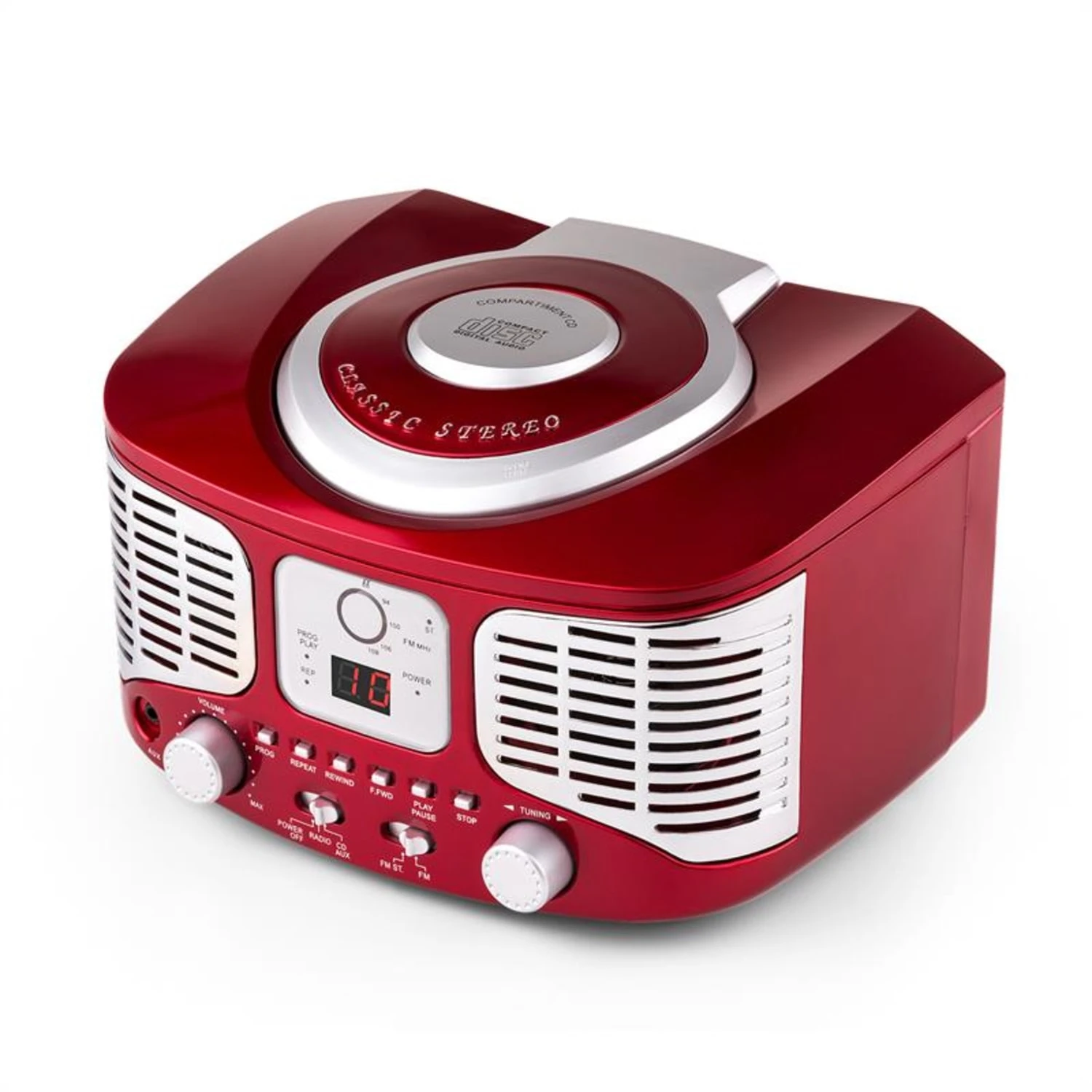 RCD320 Retro-CD-Player UKW AUX Rot 6 RCD320 Retro-CD-Player UKW AUX Rot – Bild 6