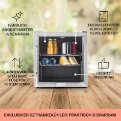 Beersafe L Kühlschrank 47 Liter 2 Böden Panoramaglastür Edelstahl -Outdoor Grills Verkaufsgeschäft 10027671 DE 0005 usp