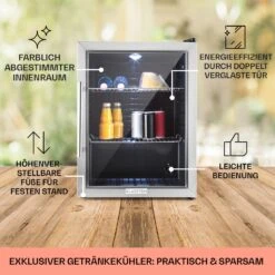 Beersafe XL Kühlschrank 60 Liter 2 Böden Panoramaglastür Edelstahl -Outdoor Grills Verkaufsgeschäft 10027672 DE 0005 usp