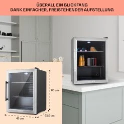 Beersafe XL Kühlschrank 60 Liter 2 Böden Panoramaglastür Edelstahl -Outdoor Grills Verkaufsgeschäft 10027672 DE 0006 usp
