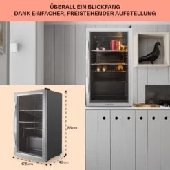 Beersafe XXL Kühlschrank 80 Liter 3 Böden Panoramaglastür Edelstahl -Outdoor Grills Verkaufsgeschäft 10027673 DE 0006 usp