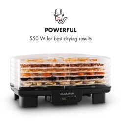 Bananarama Dörrautomat Schwarz 550W Trockner Dehydrator 6 Etagen -Outdoor Grills Verkaufsgeschäft 10027831 yy 0004 logo Klarstein Bananarama Doerrautomat schwarz reedit