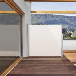 Bari 316 Seitenmarkise Seitenrollo 300x160cm Aluminium Creme -Outdoor Grills Verkaufsgeschäft 10028013 yy 0003 ambient Blumfeldt Bari 316 Seitenmarkise