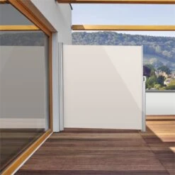 Bari 318 Seitenmarkise Seitenrollo 300x180cm Aluminium Creme -Outdoor Grills Verkaufsgeschäft 10028016 yy 0003 ambient Blumfeldt Bari 318 Seitenmarkise