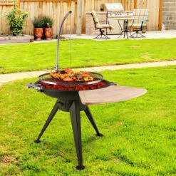Delion Galgen-Schwenkgrill Feuerschale Ø80cm Hochfuß Seilzug Edelstahl -Outdoor Grills Verkaufsgeschäft 10028487 yy 0003 logo