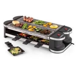 Tenderloin 100 Raclette-Grill 1200 W (2x600W) 8 Personen 2x Naturstein -Outdoor Grills Verkaufsgeschäft 10028579 yy 0007 logo 07 Klarstein Tenderloin Raclette Grill