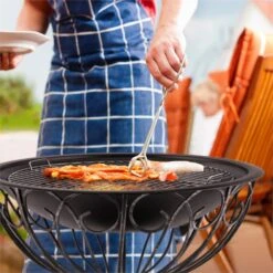 Tulip Feuerschale Ø75cmGrill Feuerstelle Funkenschutz Stahl Brüniert -Outdoor Grills Verkaufsgeschäft 10028582 yy 0009 ambient 09 Blumfeldt Tulip Feuerschale 75cm Grill