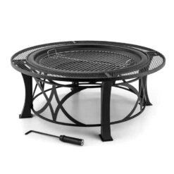 Ronda Feuerschale Ø95cm Grill Feuerstelle Funkenschutz Stahl Brüniert -Outdoor Grills Verkaufsgeschäft 10028583 yy 0005 titel 05 Blumfeldt Ronda Feuerschale 95cm Grill