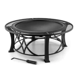 Ronda Feuerschale Ø95cm Grill Feuerstelle Funkenschutz Stahl Brüniert -Outdoor Grills Verkaufsgeschäft 10028583 yy 0007 titel 07 Blumfeldt Ronda Feuerschale 95cm Grill