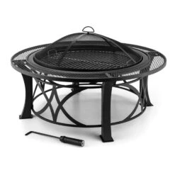 Ronda Feuerschale Ø95cm Grill Feuerstelle Funkenschutz Stahl Brüniert -Outdoor Grills Verkaufsgeschäft 10028583 yy 0009 titel 09 Blumfeldt Ronda Feuerschale 95cm Grill