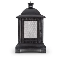 Loreo Feuerstelle Gartenkamin Feuerlaterne Gartenofen Stahl Brüniert -Outdoor Grills Verkaufsgeschäft 10028584 yy 0003 front 03 Blumfeldt Loreo Gartenkamin Feuerstelle