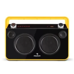 Bebop Ghettoblaster USB Bluetooth AUX MIC Akku Gelb -Outdoor Grills Verkaufsgeschäft 10028660 yy 0005 front 03 Auna Bebop Ghettoblaster