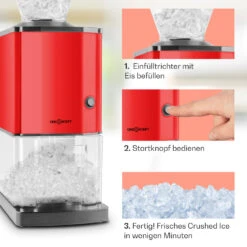 Icebreaker Ice Crusher 15kg/h 3,5 Liter Eisbehälter Edelstahl Rot -Outdoor Grills Verkaufsgeschäft 10028938 de 0004 usp