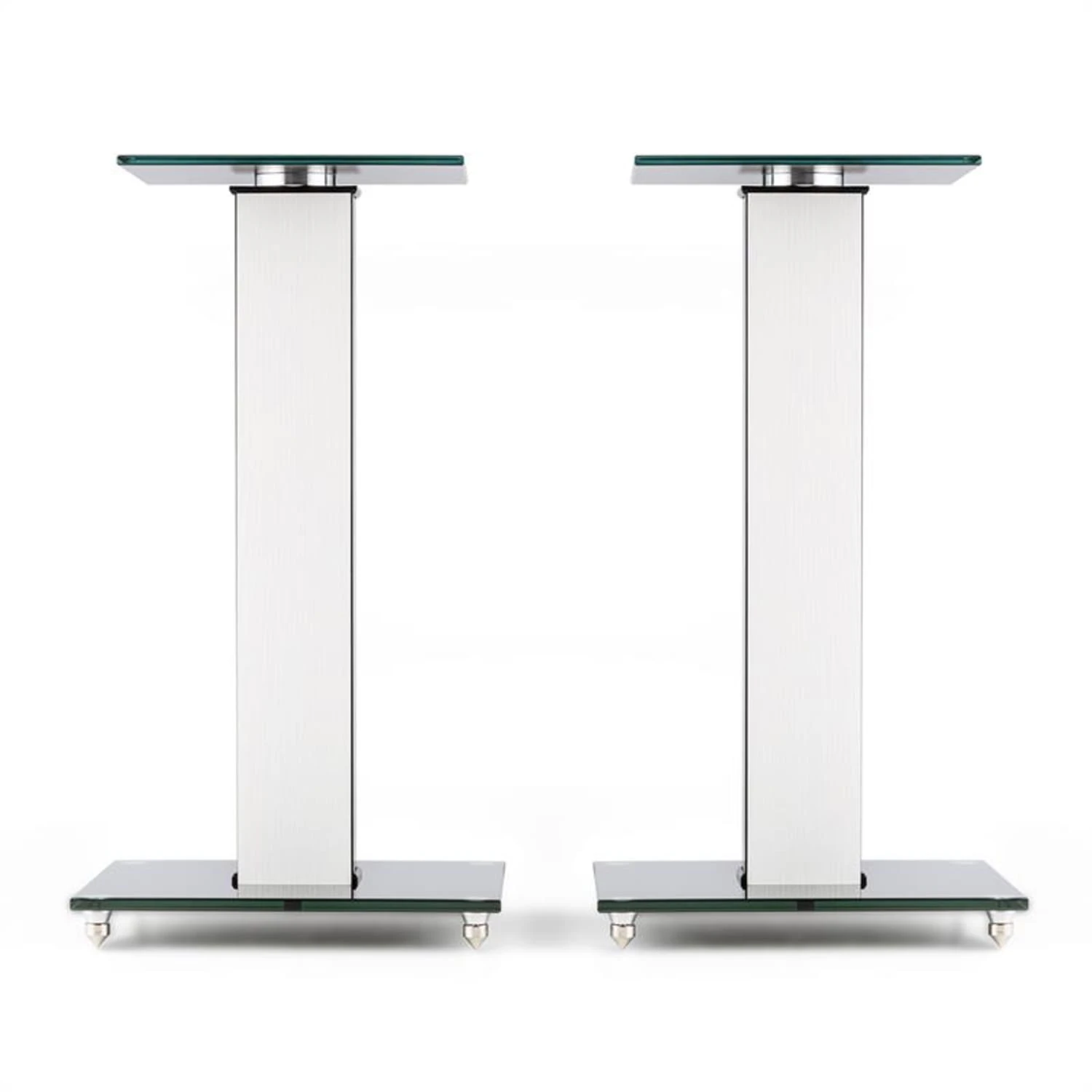 BS-03S-WHOA Boxen-Ständer Paar Aluminium Glas MDF Kabelkanal Eiche-Optik 2 BS-03S-WHOA Boxen-Ständer Paar Aluminium Glas MDF Kabelkanal Eiche-Optik – Bild 2