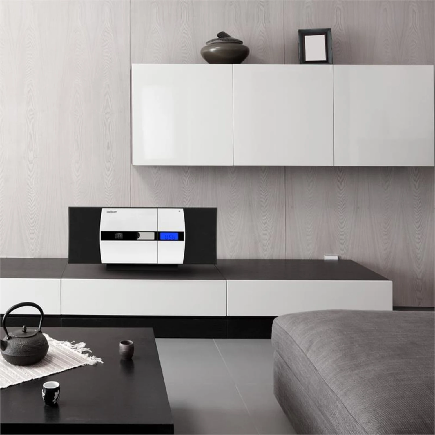 V-15 Stereoanlage CD USB MP3 UKW AUX Wandmontage Wecker Fernbedienung 2 V-15 Stereoanlage CD USB MP3 UKW AUX Wandmontage Wecker Fernbedienung – Bild 2