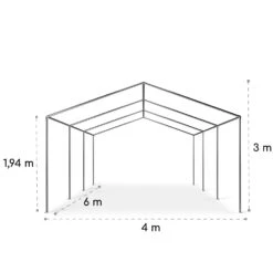 Sommerfest 4x6m 500 G/m² Partyzelt Festzelt PVC Wasserdicht Verzinkt -Outdoor Grills Verkaufsgeschäft 10029434 yy 0010 logo