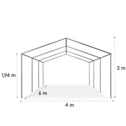 Sommerfest 4x6m 500 G/m² Partyzelt Festzelt PVC Wasserdicht Feuerfest -Outdoor Grills Verkaufsgeschäft 10029435 yy 0010 logo