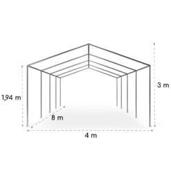 Sommerfest 4x8m 500 G/m² Partyzelt Festzelt PVC Wasserdicht Verzinkt -Outdoor Grills Verkaufsgeschäft 10029436 yy 0010 logo