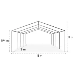 Sommerfest 5x8m 500 G/m² Partyzelt Festzelt PVC Wasserdicht Verzinkt -Outdoor Grills Verkaufsgeschäft 10029439 yy 0010 logo