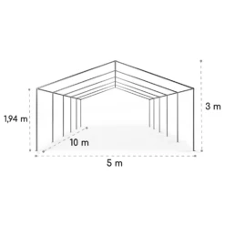 Sommerfest 5x10m 500 G/m² Partyzelt Festzelt PVC Wasserdicht Feuerfest -Outdoor Grills Verkaufsgeschäft 10029442 yy 0010 logo
