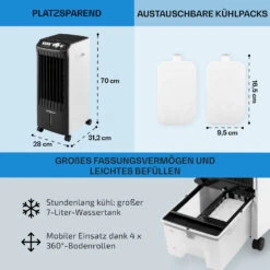 MCH-1 V2 3-in-1 Luftkühler 360 M³/h 65 W7 Ltr Fernbedienung Mobil 13 MCH-1 V2 3-in-1 Luftkühler 360 M³/h 65 W7 Ltr Fernbedienung Mobil -Outdoor Grills Verkaufsgeschäft 10029739 de 0006 usp
