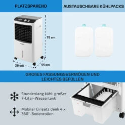 MCH-2 V2 3-in-1 Luftkühler 360 M³/h 65 Watt 7 Ltr Fernbedienung Mobil -Outdoor Grills Verkaufsgeschäft 10029741 de 0006 usp