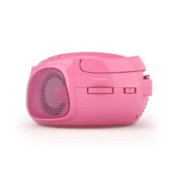 Roadie CD Boombox UKW-Radio Lichtshow CD-Player Bluetooth 5.0 -Outdoor Grills Verkaufsgeschäft 10029815 yy 0006 titel side auna Roadie Boombox CD AM FM Radio USB BT pink