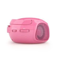 Roadie CD Boombox UKW-Radio Lichtshow CD-Player Bluetooth 5.0 -Outdoor Grills Verkaufsgeschäft 10029815 yy 0007 titel side auna Roadie Boombox CD AM FM Radio USB BT pink