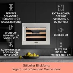 Vinsider 24 Built-In Uno Einbau-Weinkühlschrank 24 Flaschen 57 Liter -Outdoor Grills Verkaufsgeschäft 10029819 DE 0002 usp