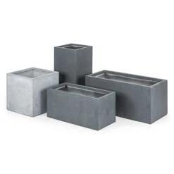 Solidflor Pflanzkübel Pflanzgefäß 79,5x38x38 Cm Fiberton Grau -Outdoor Grills Verkaufsgeschäft 10029842 yy 0004 variant Blumfeldt Solidflor Pflanztopf