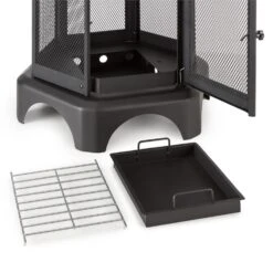 Mandala Gartenkamin Feuerstelle Thermolack Inkl. Schürhaken -Outdoor Grills Verkaufsgeschäft 10030147 yy 0005 detail Fire Basket black