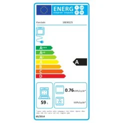Vilhelmine Backofen 55 L Einbau Energieeffizienzklasse A Schwarz -Outdoor Grills Verkaufsgeschäft 10030225 energy label