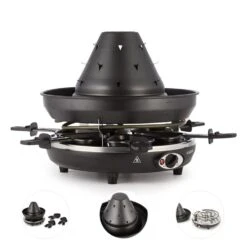 Taste Volcano Tartarengrill Raclettegrill 1500 W 6 Personen Schwarz -Outdoor Grills Verkaufsgeschäft 10030307 yy 0006 detail Klarstein Tataren Grill Raclette Grill
