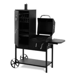 Fleischbrocken Holzkohlegrill Smoker Räucherofen BBQ-Grill Schwarz -Outdoor Grills Verkaufsgeschäft 10030554 yy 0007 front Professional charcoal grill and smoker