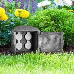 Power Rock Remote Gartensteckdose 4-fach Verteiler 3m Fels Dunkelgrau -Outdoor Grills Verkaufsgeschäft 10030598 yy 0003 ambient Waldbeck Power Rock Gartensteckdose 3m dunkelgrau