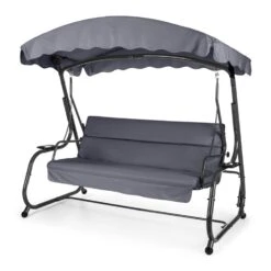 High Society Hollywoodschaukel Gartenschaukel 220 Cm Grau -Outdoor Grills Verkaufsgeschäft 10030611 yy 0008 front Blumfeldt High Society Hollywoodschaukel dunkelblau