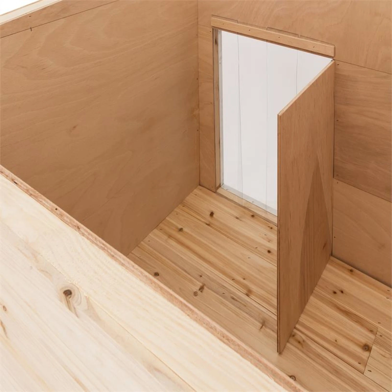 Schloss Wuff Hundehütte Größe XL 110x160x100cm Isoliert Windfang Holz 5 Schloss Wuff Hundehütte Größe XL 110x160x100cm Isoliert Windfang Holz – Bild 5