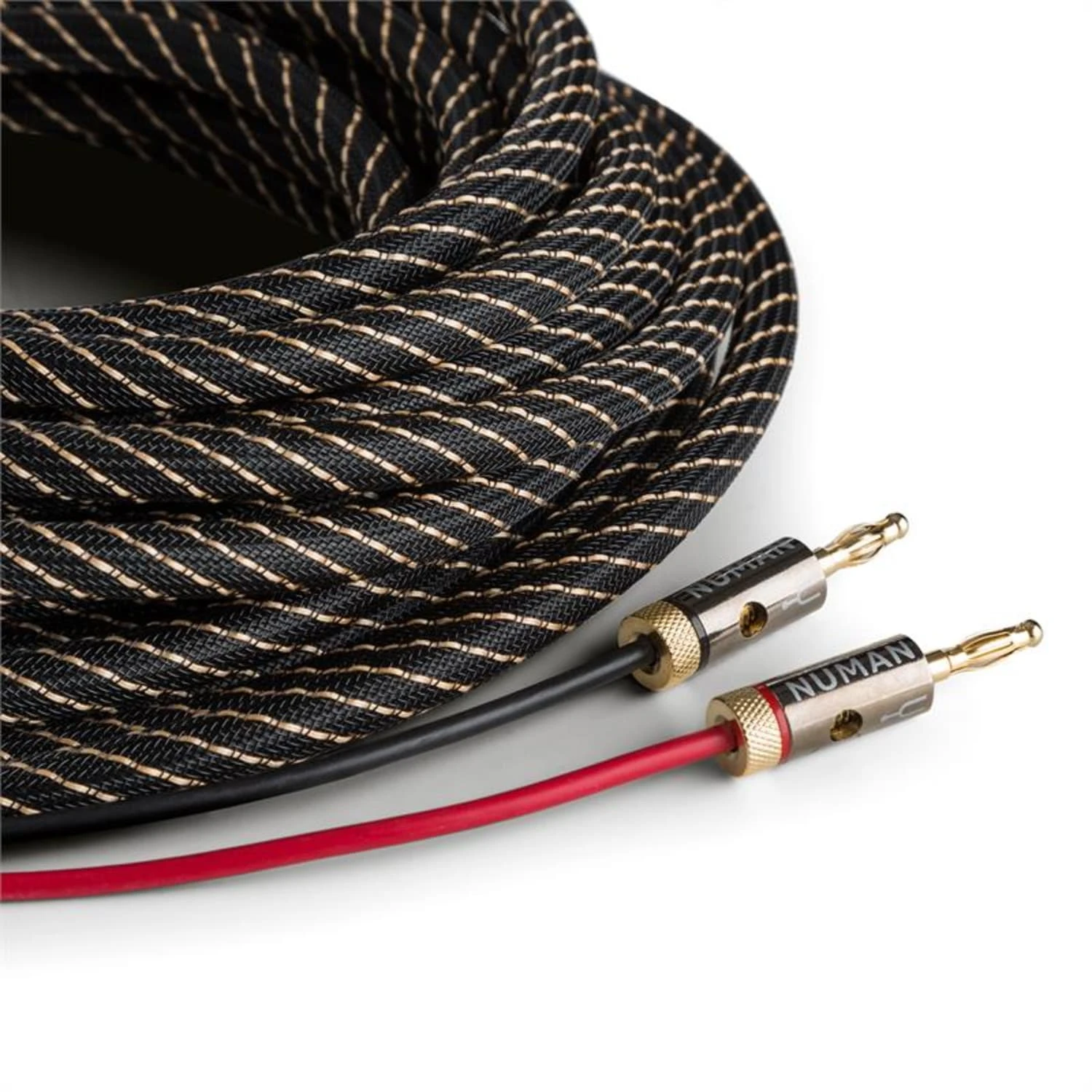 Lautsprecherkabel OFC Vollkupfer 2 X 3,5mm² 5m Textilmantel Konfektioniert – Bild 2