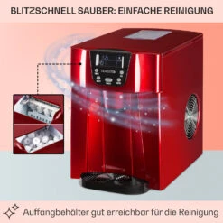 Ice Volcano 2G Eismaschine LED 12kg Je 24h 2l 6-12min Rot -Outdoor Grills Verkaufsgeschäft 10030849 DE 0005 usp
