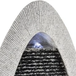 Gavarnie Wandbrunnen LED 37,5x89,5x9 Cm Oval 6W Pumpe IP 67 -Outdoor Grills Verkaufsgeschäft 10030994 yy 0005 detail Blumfeldt Gavarnie Wandbrunnen Naturstein Optik